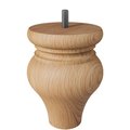 Designs Of Distinction Tulip Bun Foot w/Bolt - Red Oak 01706010AK6